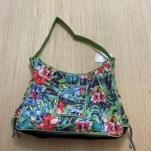 Beach Brand Floral Shoulder Bag Green Tropical Psalm 16:11 Brand New Verse
